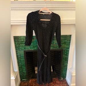 Zara Black and White Speckled Top